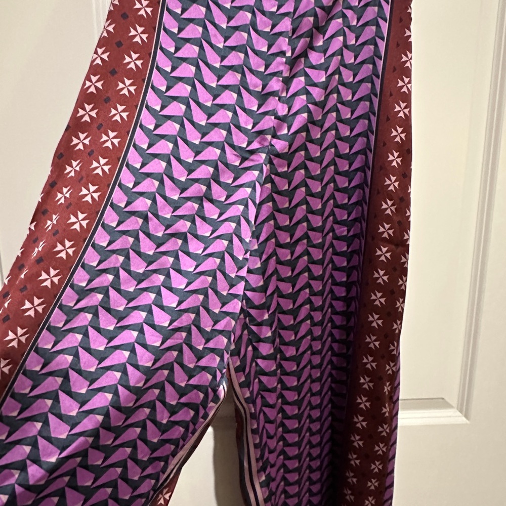 House of Harlow 1960 Purple Burgundy Satin Pant - Picture 2 of 5